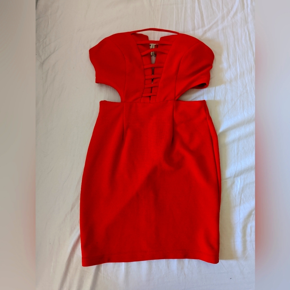 Red cocktail dress size 8